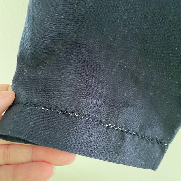 Herman Geist Navy Linen Button Down - Picture 6 of 9